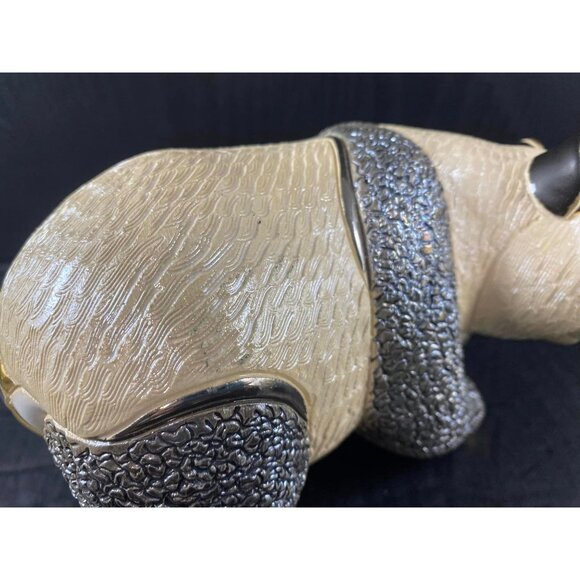 Large Adult De Rosa Rinconada Panda Figurine 17 cm x 10cm Ceramic Gold - Picture 7 of 12